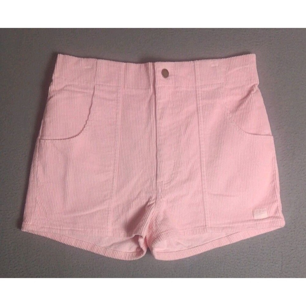 Hammies Corduroy Shorts Womens 32 Pink High Waist Retro 70s Style Vintage Look